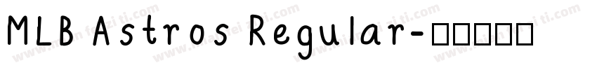 MLB Astros Regular字体转换